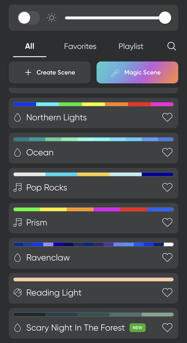 Nanoleaf Shapes App Scene Creation