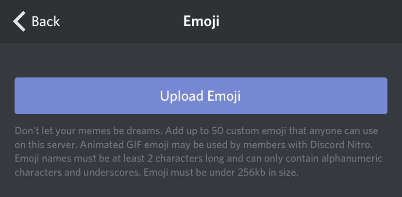 upload discord emote mobile