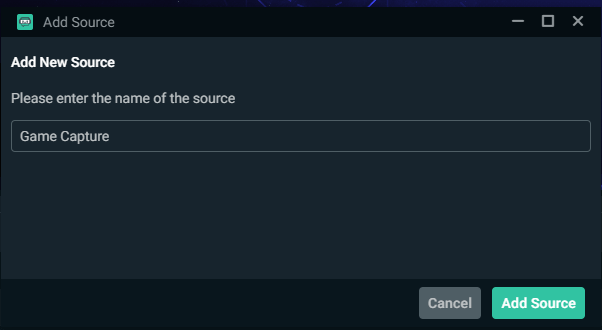 add game source streamlabs