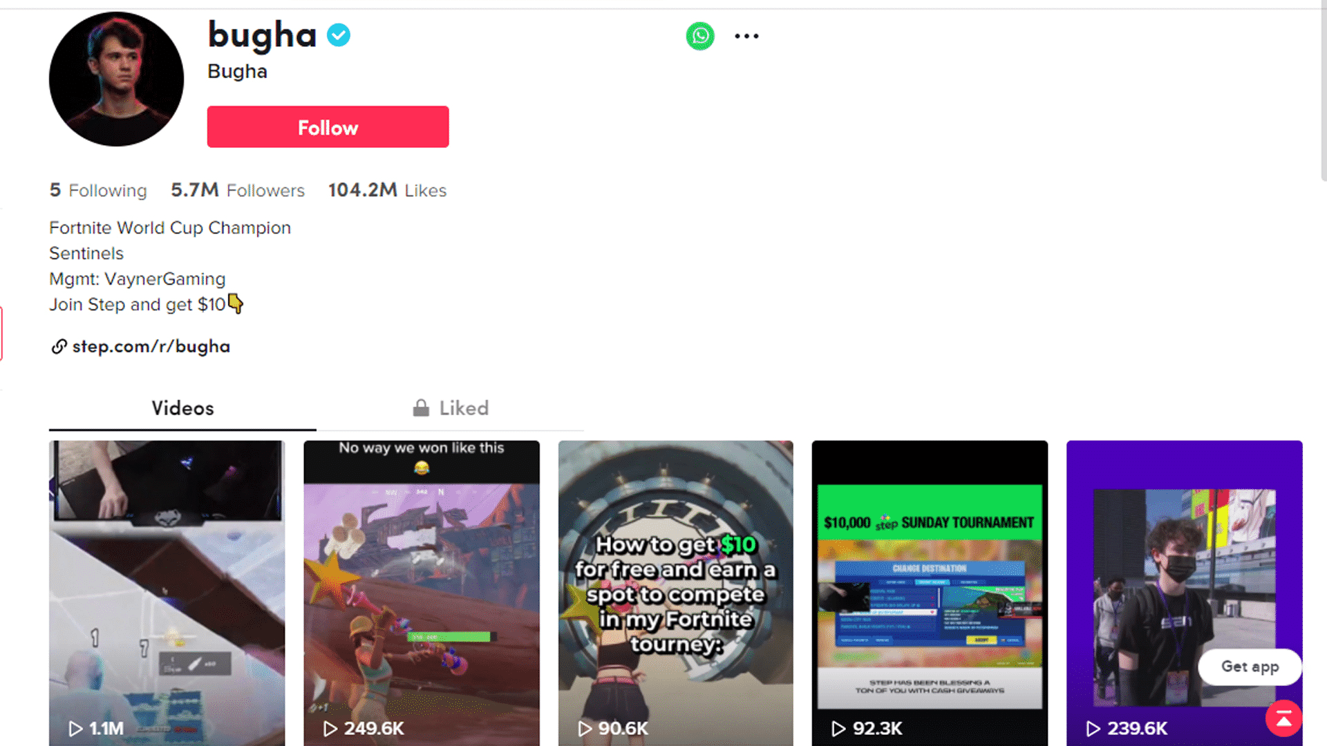 Bugha on TikTok | TikTok.com/Bugha