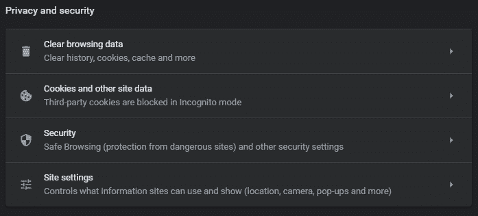 chrome privacy and security