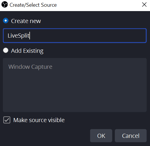 create new livesplit