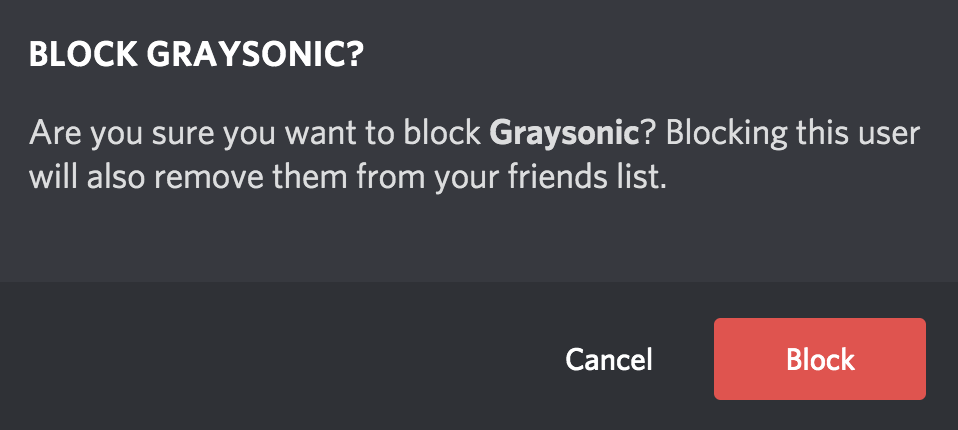 Discord desktop block message