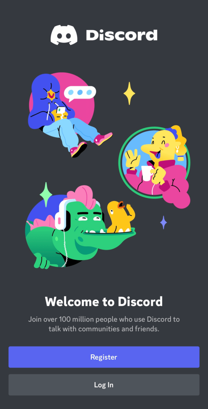 Discord mobile screen