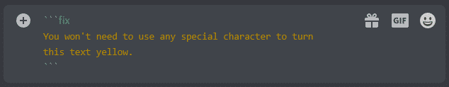 discord text yellow