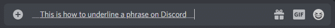 Discord underline