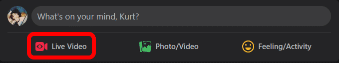 facebook live video
