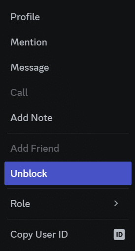 Unblock on Discord