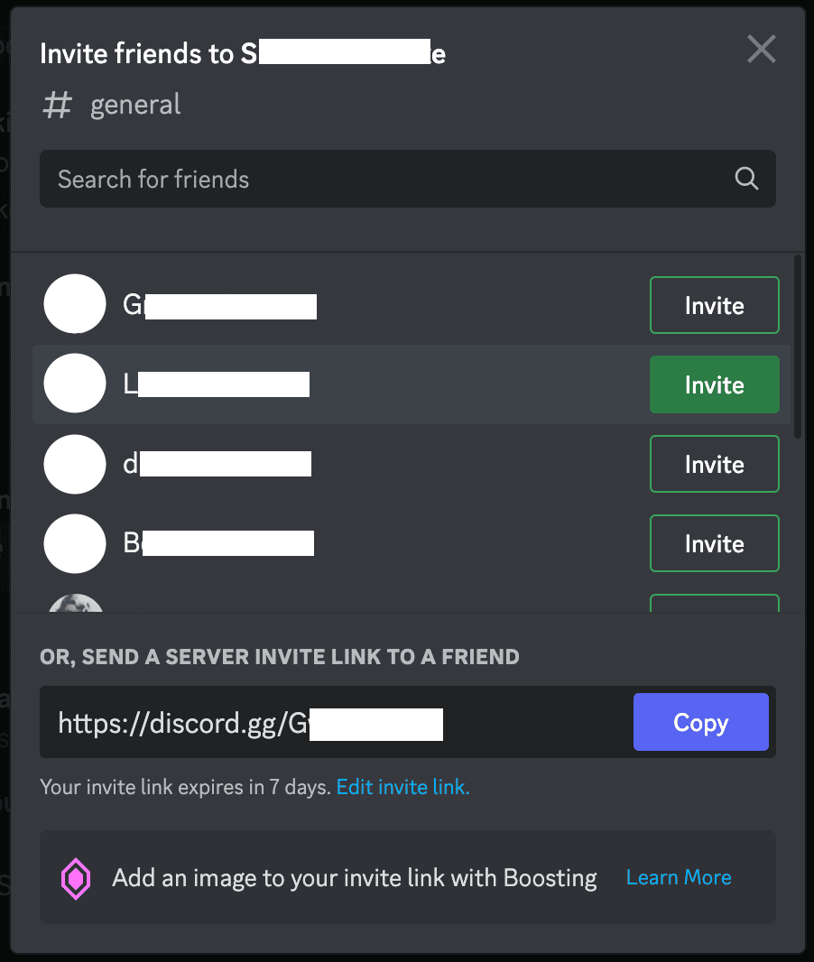 send discord invite