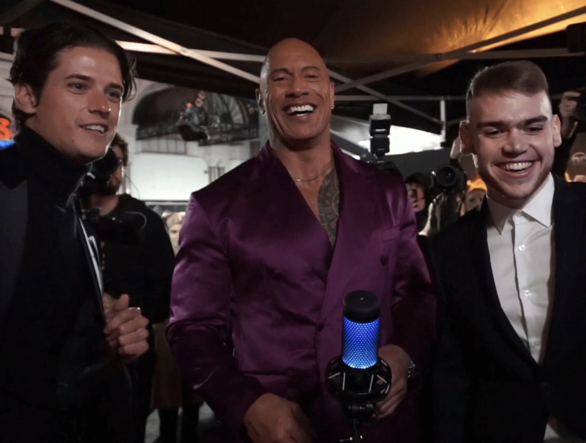 Kyle Jackson with Dwayne The Rock Johnson on Black Adam Movie Premiere