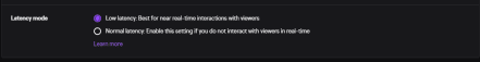latency settings twitch