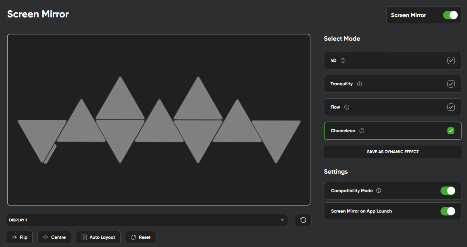 Nanoleaf Shapes Screen Mirror