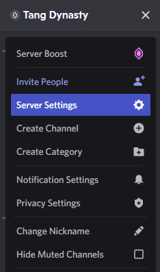 Server Settings