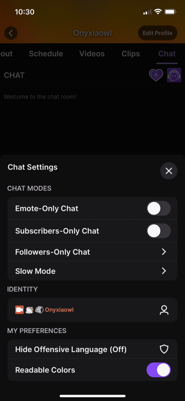 Settings phone