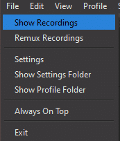 show recordings