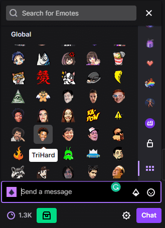 Trihard emote on Twitch