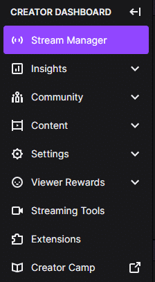 twitch creator dashboard stream manager