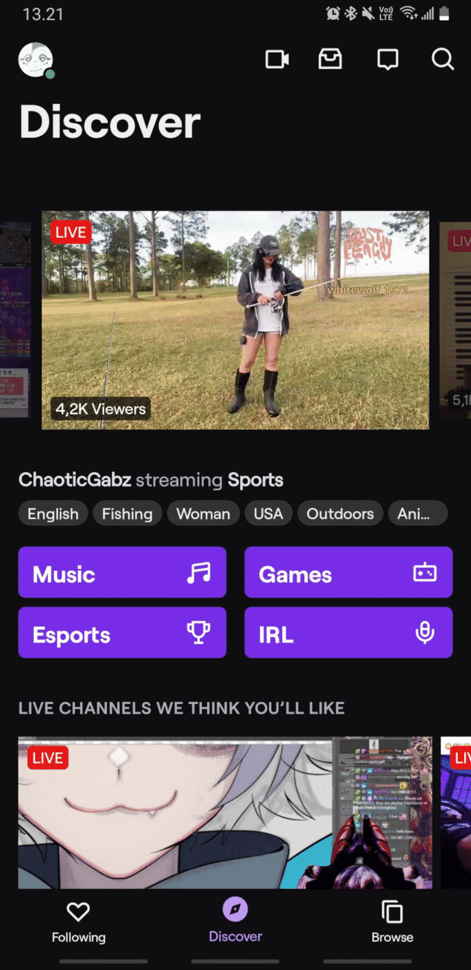 twitch mobile app