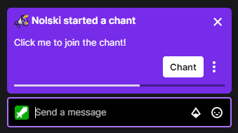 twitch nolski started a chant