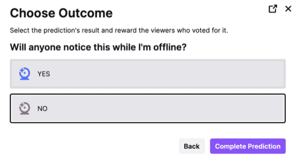 twitch prediction choose outcome