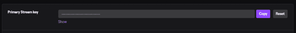 twitch stream key