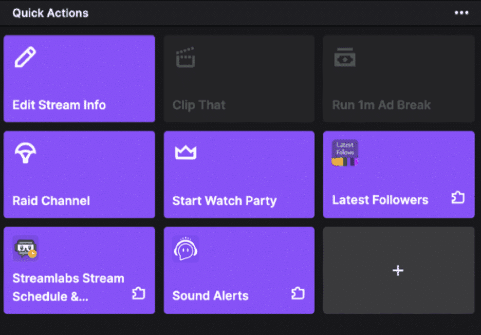 twitch quick actions