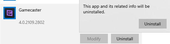 Uninstall