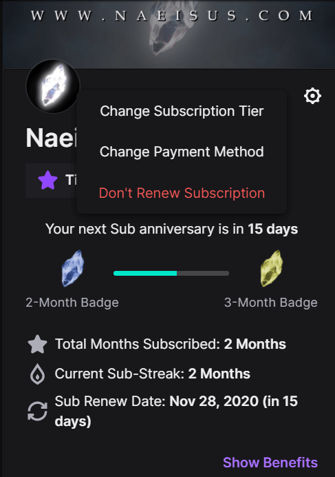 unsub on Twitch